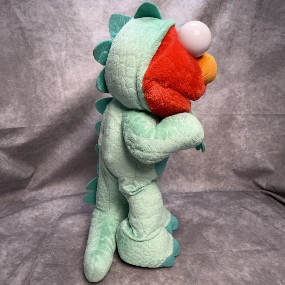 Sesame Street Elmo Dinosaur Costume Dino Stomp Plush Toy Interactive Dance WORKS